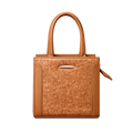 Caramel Ostrich Square Tote
