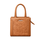 Caramel Ostrich Square Tote