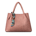 Geometric Pattern Tote Pink
