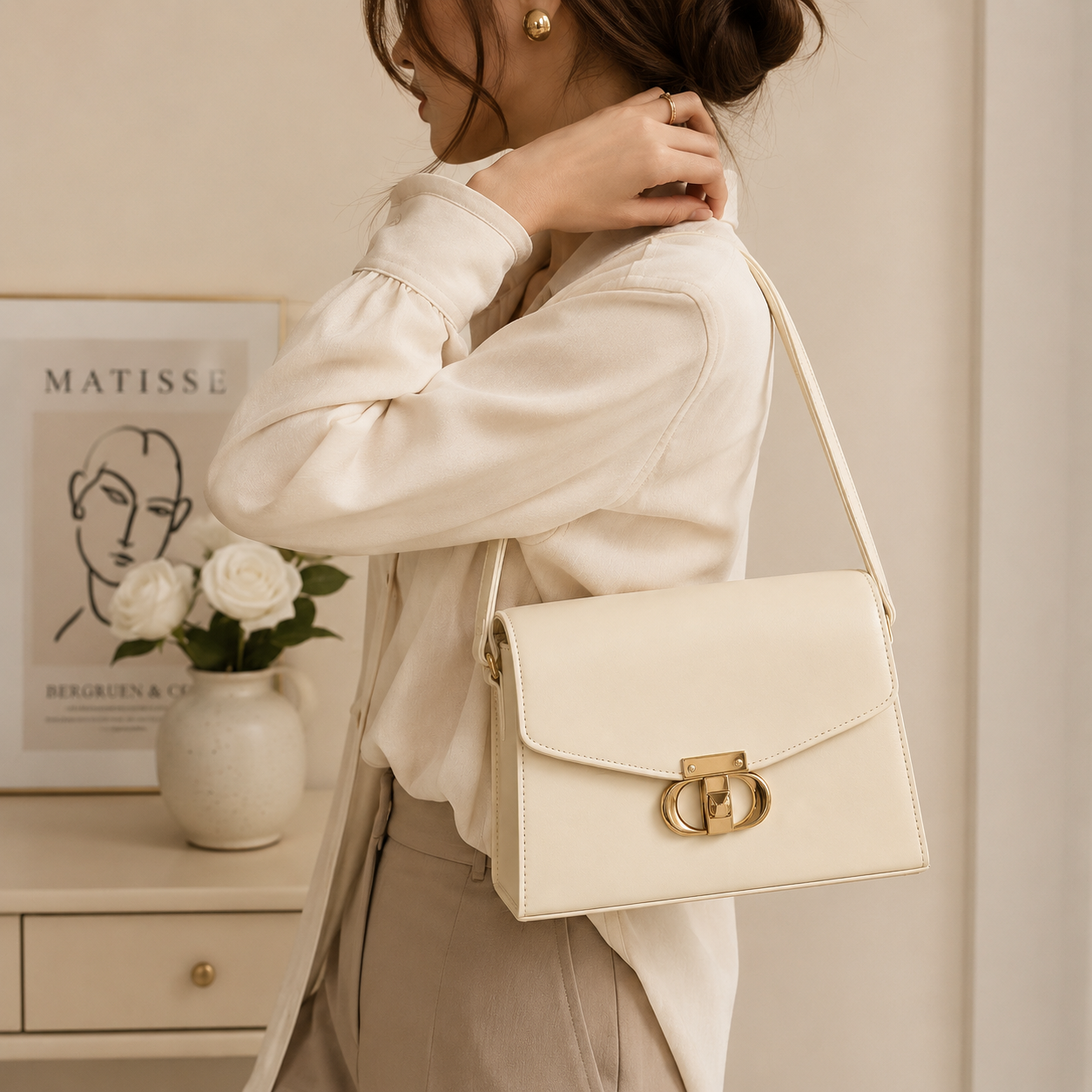 Cream Luxe Crossbody