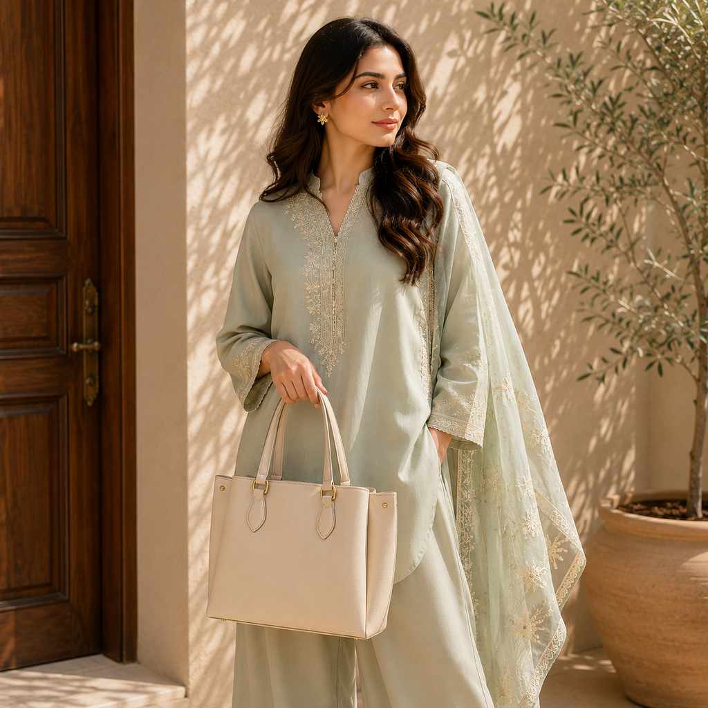 Ivory Elegance Tote