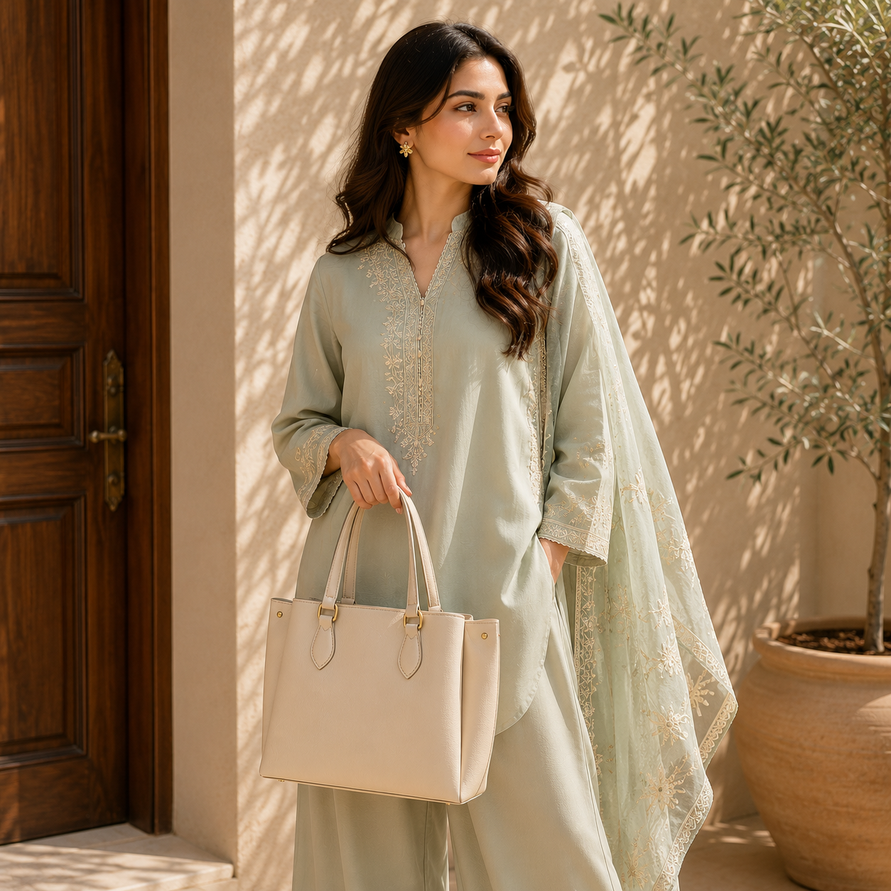 Ivory Elegance Tote