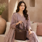 Midnight Ostrich Tote