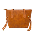 Caramel Croc Shopper Tote